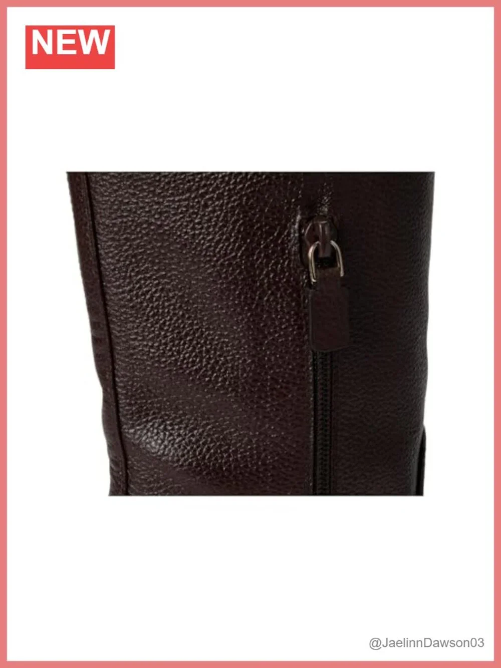 Knee-High Leather Boots Block Heel Pull-On Rounded Square Toe All-Season